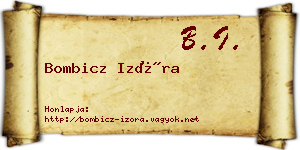 Bombicz Izóra névjegykártya